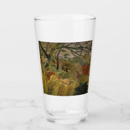 Tijger verrast in een tropisch Storm Glas