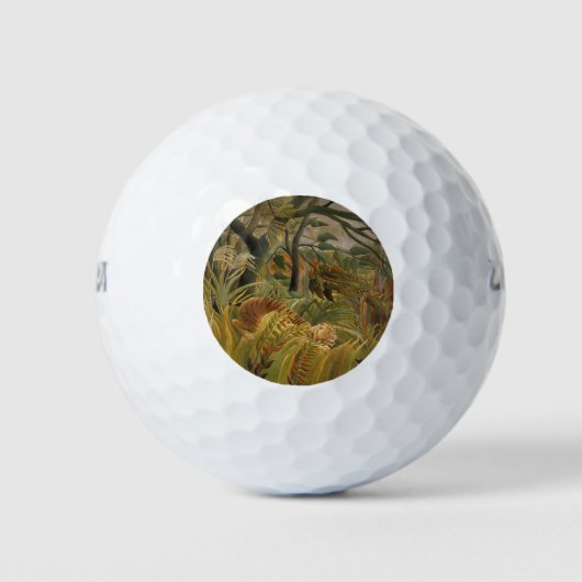 Tijger verrast in een tropisch Storm Golfballen (Voorkant)