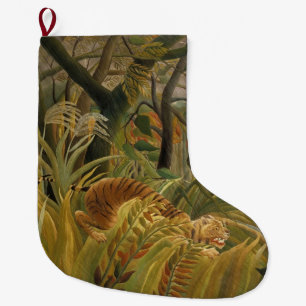 Tijger verrast in een tropisch Storm Grote Kerstsok