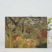 Tijger verrast in een tropisch Storm Kaart (Staand voorkant)