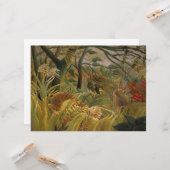 Tijger verrast in een tropisch Storm Kaart (Voorkant / Achterkant in situ)