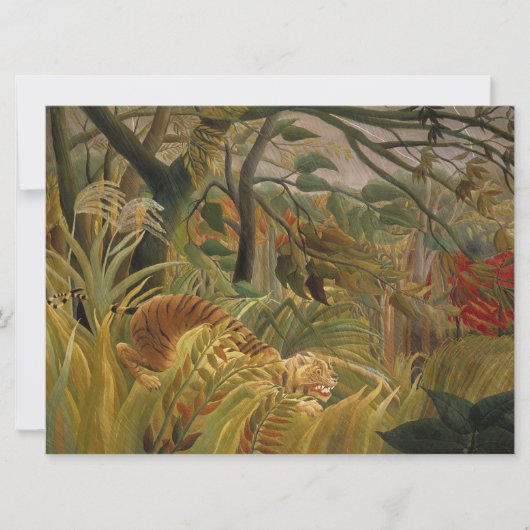 Tijger verrast in een tropisch Storm Kaart (Voorkant)