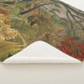 Tijger verrast in een tropisch Storm Sherpa Deken (3/4)