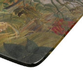 Tijger verrast in een tropisch Storm Snijplank (Hoek)