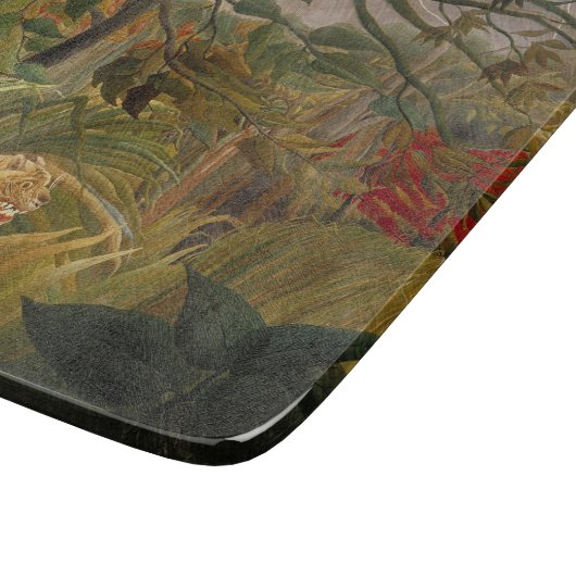 Tijger verrast in een tropisch Storm Snijplank (Hoek)