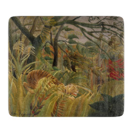 Tijger verrast in een tropisch Storm Snijplank