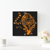 Tijger Vierkante Klok (Huis)