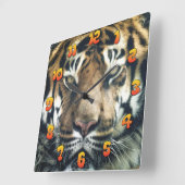 tijger vierkante klok (Hoek)