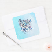 Tijger Vierkante Sticker (Envelop)