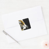 tijger vierkante sticker (Envelop)