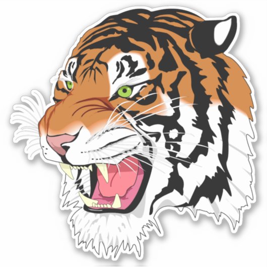 Tijger Vinyl Sticker (Voorkant)