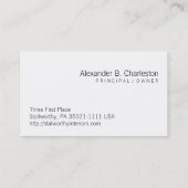 tijger visitekaartje (Achterkant)