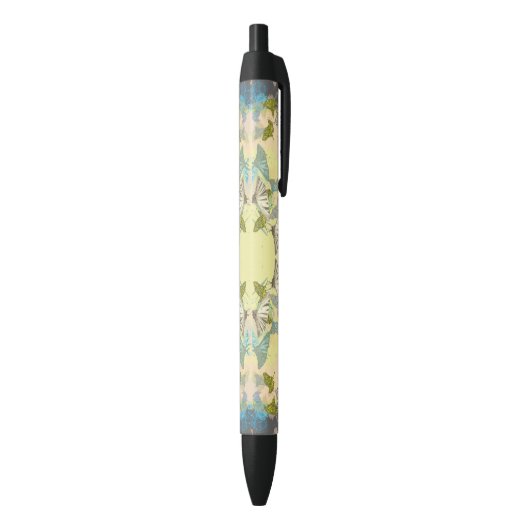 Tijger Vlinder Zwarte Inkt Pen (Achterkant (Verticaal))