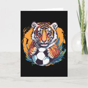 Tijger Voetbal Byll Felle Jungle Dier Kaart