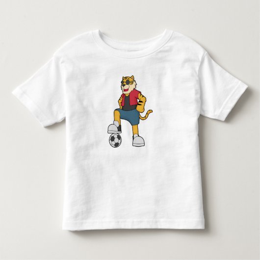Tijger Voetbal Soccer Kinder Shirts (Voorkant)
