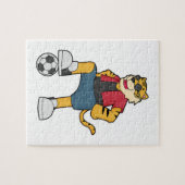 Tijger Voetbal Soccer Legpuzzel (Horizontaal)