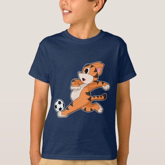 Tijger Voetbal Soccer T-shirt (Voorkant)
