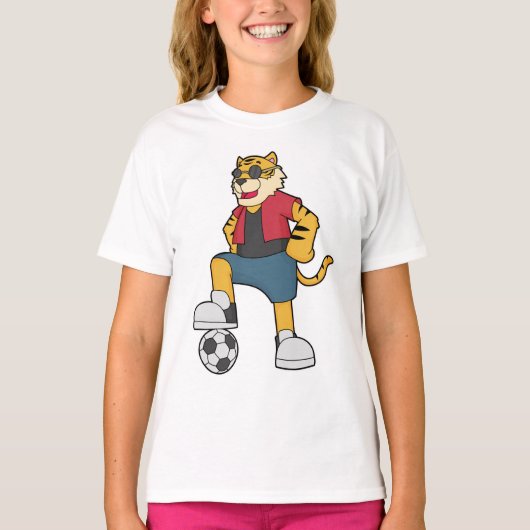 Tijger Voetbal Soccer T-shirt (Voorkant)