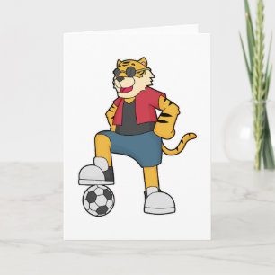 Tijger Voetballer Voetbal Kaart