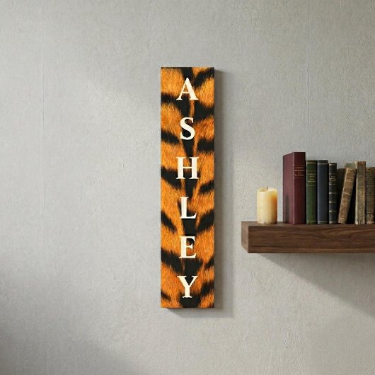 Tijger Voor/Naam/Achternaam Canvas Afdruk
