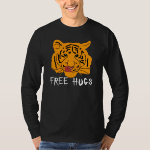 Tijger - Vrij ruggen donker T-shirt