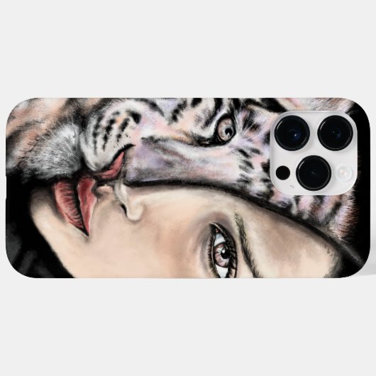 Tijger Vrouw iPhone Case (Achterkant (horizontaal))