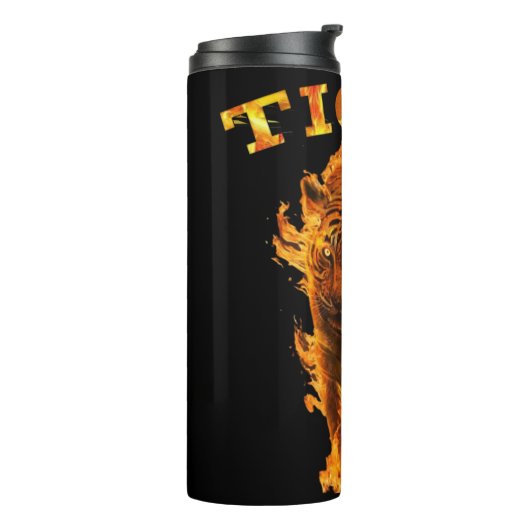 Tijger vuurvlam. thermosbeker (Gedraaid links)