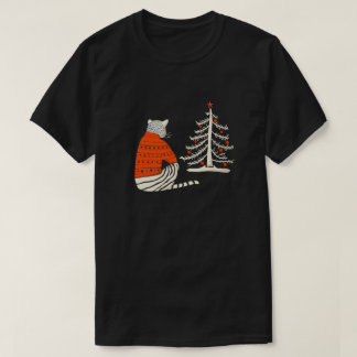Tijger wacht op kerst t-shirt