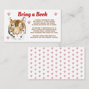 Tijger Waterverf Breng een Boek Baby Borrel  Informatiekaartje