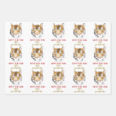 Tijger Waterverf Chinees nieuwjaar 2022 Inpakpapier Vel (Voorkant 3)