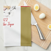 Tijger Waterverf Chinees nieuwjaar 2022 Theedoek (Quarter Fold)