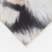 Tijger Waterverf door Miranda Fleece Deken (Hoek)