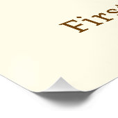 Tijger welkom eerste verjaardagsfeestje perfect poster (Hoek)