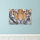 Tijger welp gezicht canvas afdruk (Insitu (Houten vloer))