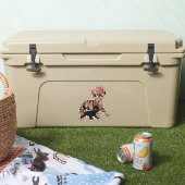 Tijger welp kitten kat schattig metallic look cart sticker (Koeler)