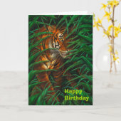 tijger Wenskaart Kaart (Gele Bloem)