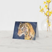 tijger Wenskaart Kaart (Gele Bloem)