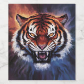 tijger wijn etiket (Enkel label)