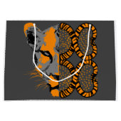 Tijger Wild Animal Events Verjaardagsfeestje Gift  Groot Cadeauzakje (Voorkant)