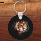 Tijger - Wild Big Cats Art Sleutelhanger (Voorkant)