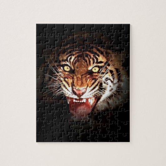 Tijger - Wilde grote katten Kunst Legpuzzel (Verticaal)