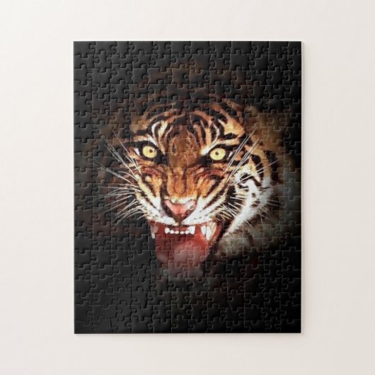 Tijger - Wilde grote katten Kunst Legpuzzel (Verticaal)