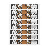 Tijger, wilde kat op zwart (Vel)