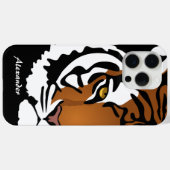 Tijger, wilde kat op zwart Case-Mate iPhone case (Achterkant (horizontaal))