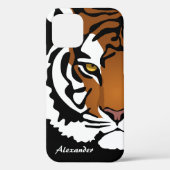Tijger, wilde kat op zwart Case-Mate iPhone case (Achterkant)