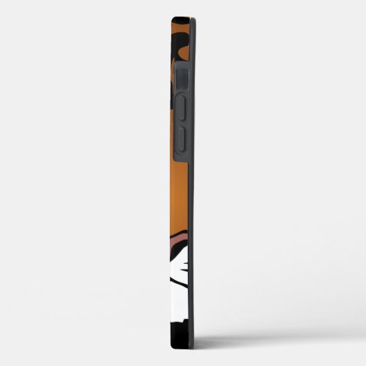 Tijger, wilde kat op zwart Case-Mate iPhone case (Achterkant / Links)