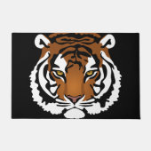 Tijger, wilde kat op zwart deurmat (Voorkant)