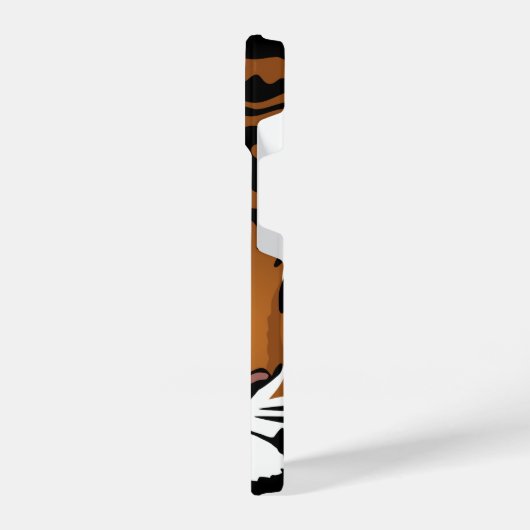 Tijger, wilde kat op zwart iPhone hoesje (Linkerkant)