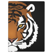 Tijger, wilde kat op zwart klembord (Achterkant)