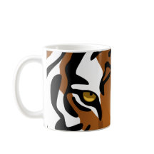 Tijger, wilde kat op zwart